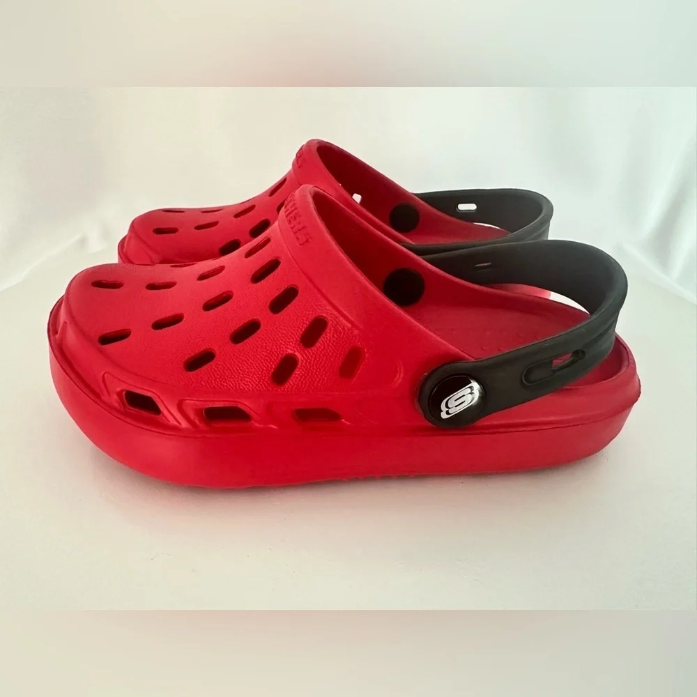 Skechers Kids Red Clog Sandals Size 13 Slip-On Comfort Shoes (SH104)